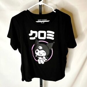 Kuromi Sanrio Crop Top Women's Large T-Shirt